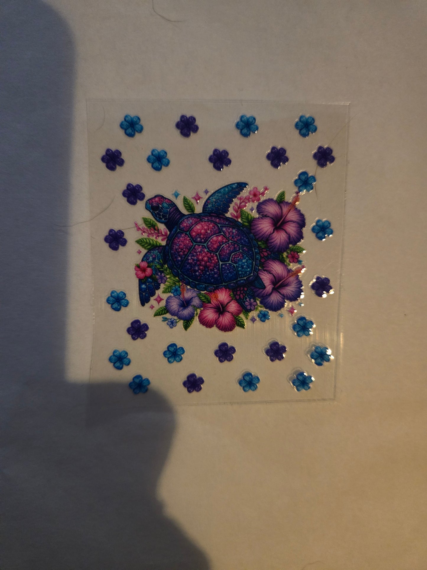 Sea Turtle w/Blue Flowers